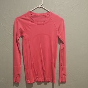 lululemon athletica Coral Pink Long-Sleeve Performance Top